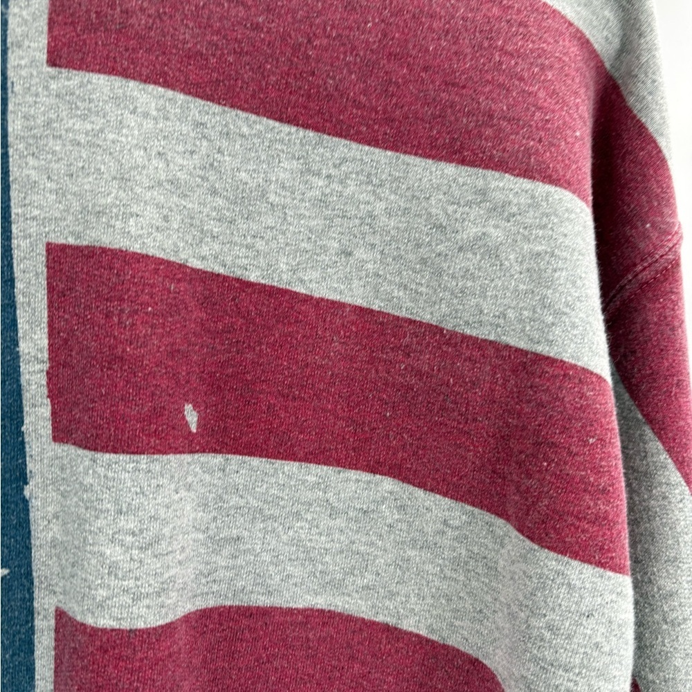 Unisex gilden American USA flag sweatshirt long sleeve cotton size medium - Picture 6 of 15
